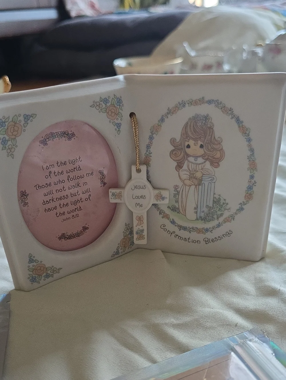 Precious Moments Confirmation Anhel Graduation Figurine Vtg Keepsake Set